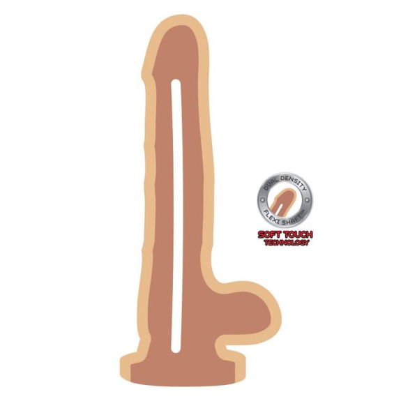 Realistische Dildo met Dubbele Dichtheid 18 cm Ballen Hu