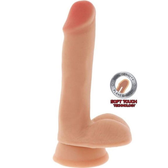 Realistische Dual Density Dildo 17 cm Met Ballen