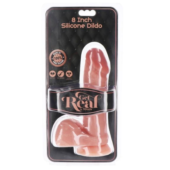 Realistische Siliconen Dildo 20,5 cm met Ballen
