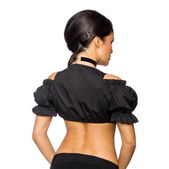 Dirndl blouse schouderbandjes zwart