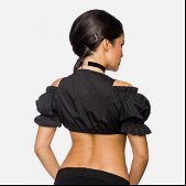 Dirndl blouse schouderbandjes zwart