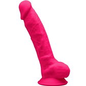 Realistische Dildo Premium Silicone Fuchsia 17.5 cm