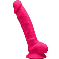 Realistische Dildo Premium Silicone Fuchsia 17.5 cm
