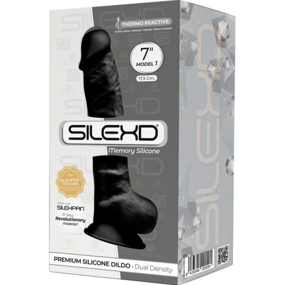 Realistische Penis Model 1 Premium Siliconen Zwart 17.5 