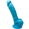 Realistische Penis Premium Silexpan Siliconen Blauw 17.5