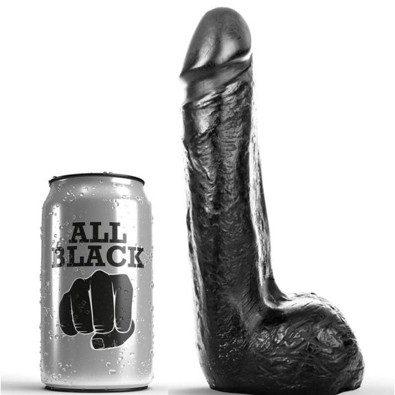 All Black - Zwarte Realistische Dildo 20 cm