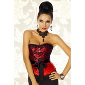 Rood corset kanten top