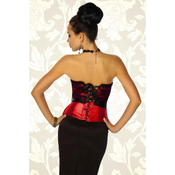 Rood corset kanten top