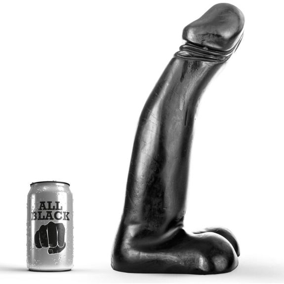All Black - Realistische Zwarte Fistende Dildo 29 CM