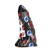 All Black - Dildo 23 cm met Aders - Zwart