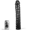 All Black - Stimulerende 38 cm Zwarte Dildo
