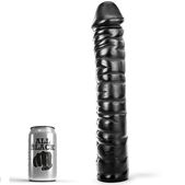 All Black - Stimulerende 38 cm Zwarte Dildo