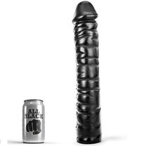 All Black - Stimulerende 38 cm Zwarte Dildo