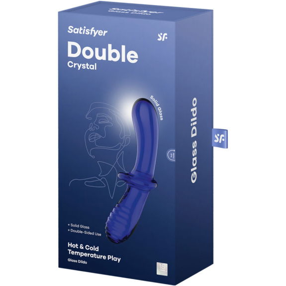 Satisfyer - Dubbele Kristal Dildo Blauw