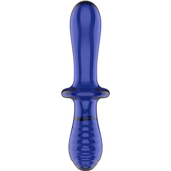 Satisfyer - Dubbele Kristal Dildo Blauw