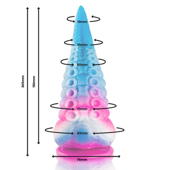 Epic - Phorcys Blauwe Tentakel Dildo Groot Formaat