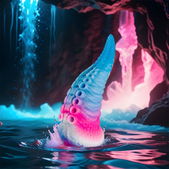Epic - Phorcys Blauwe Tentakel Dildo Groot Formaat