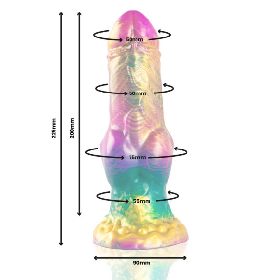 Epic - Iris Dildo Met Regenboog Testikels Van Plezier