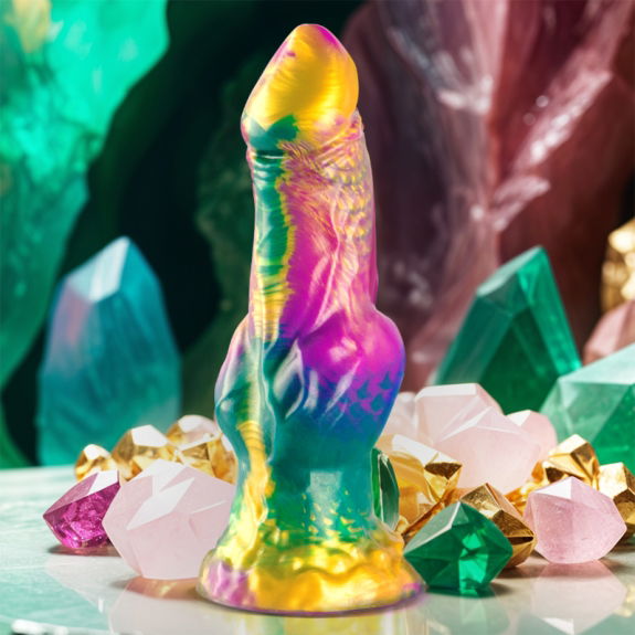 Epic - Iris Dildo Met Regenboog Testikels Van Plezier