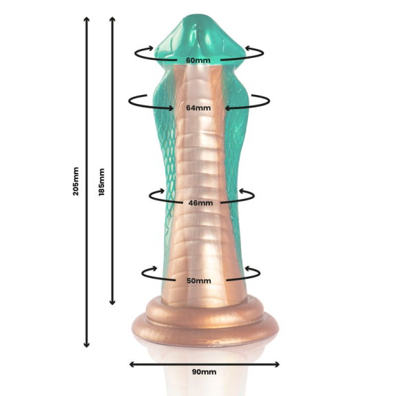 Epic - Python Siliconen Dildo Cobra Groen