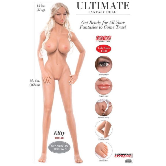 Extreme toyz - Ultieme Fantasiepop Kitty 168 cm