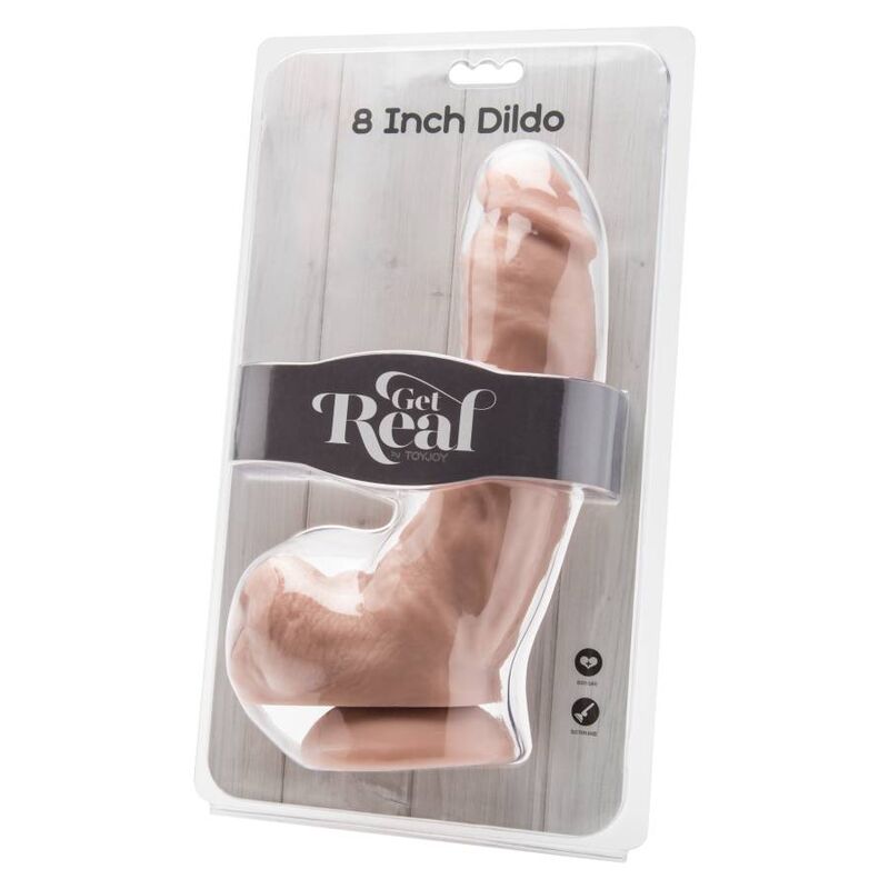 Realistische Dildo 20,5 cm met ballen huid - afbeelding 2