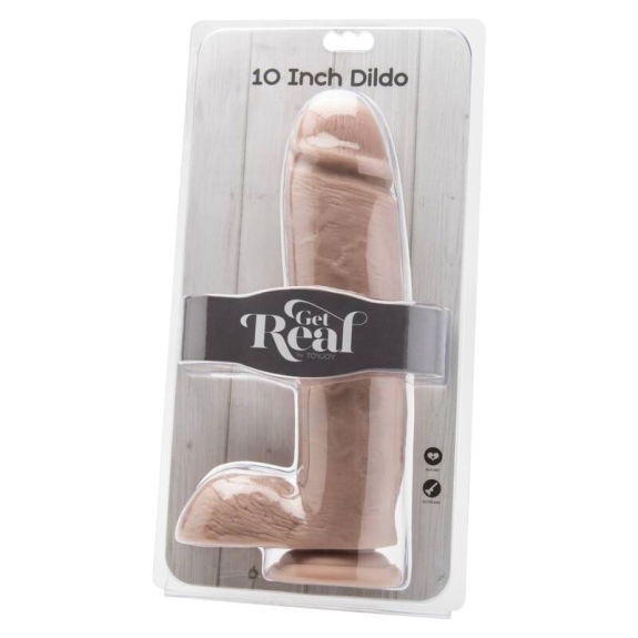 Get real - Realistische Dildo 25,5 cm met Ballen Huid