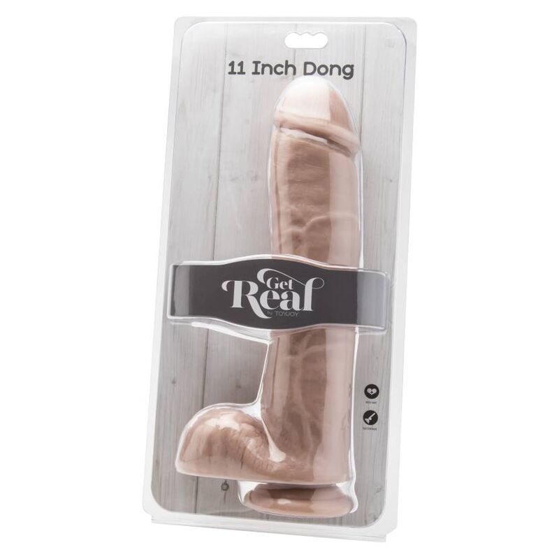 Realistische Dildo 28 CM met Ballen - Huid - afbeelding 2