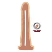 Realistische Dual Density Dong 19 cm Huidskleur