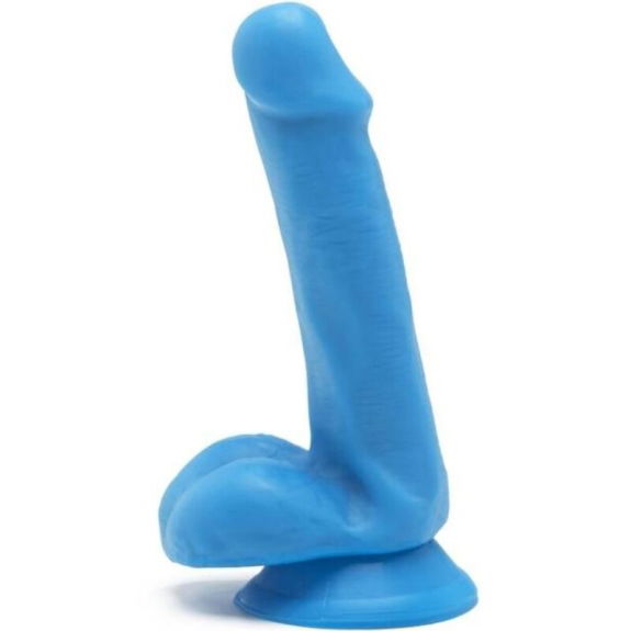 Get real - Happy Dicks Dildo Met Ballen 12 cm Blauw