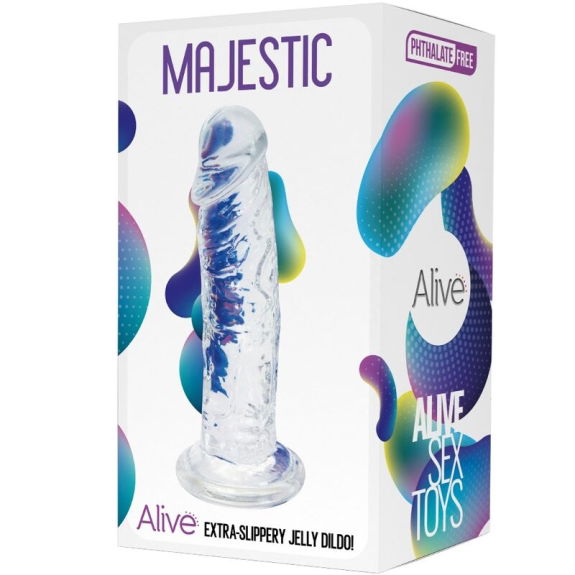 Alive - Majestic Realistische Dildo Transparant 14.7 cm