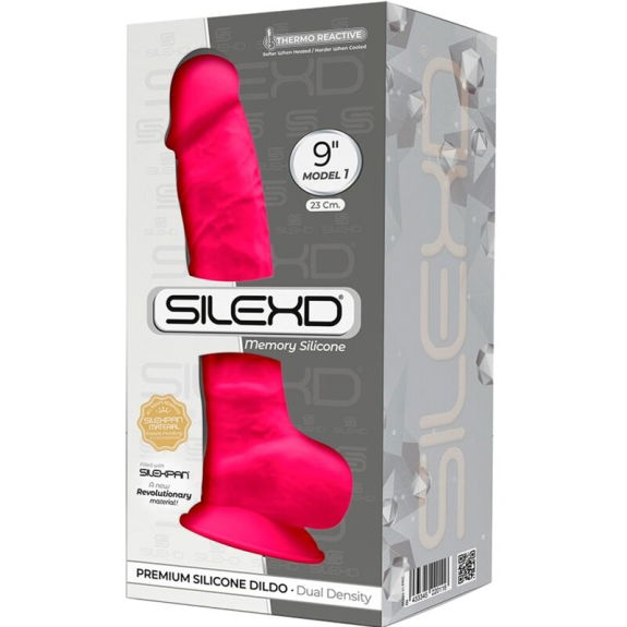 Realistische Dildo Premium Silexpan Siliconen Fuchsia 23