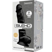 Model 1 Realistische Penis Premium Silicone Zwart 23 cm