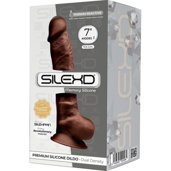 Realistische Penis Premium Silexpan Siliconen Bruin 17.5