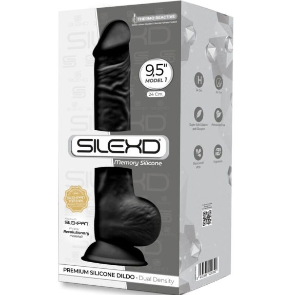 Model 1 Realistische Penis Premium Silexpan Siliconen Zw