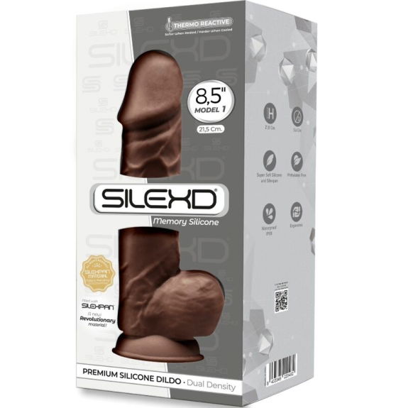 Realistische Penis Premium Silicone Bruin 21.5 cm