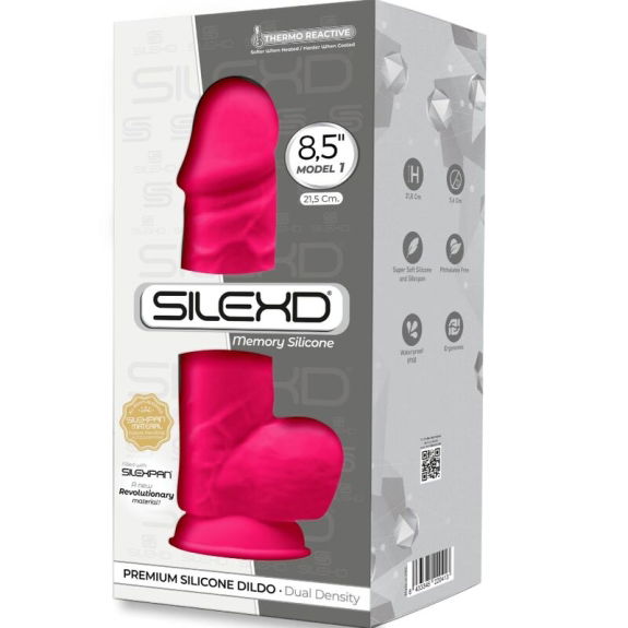Realistische Penis Premium Siliconen Fuchsia 21.5 cm