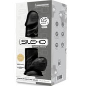 Realistische Penis Premium Silexpan Siliconen Zwart 21.5