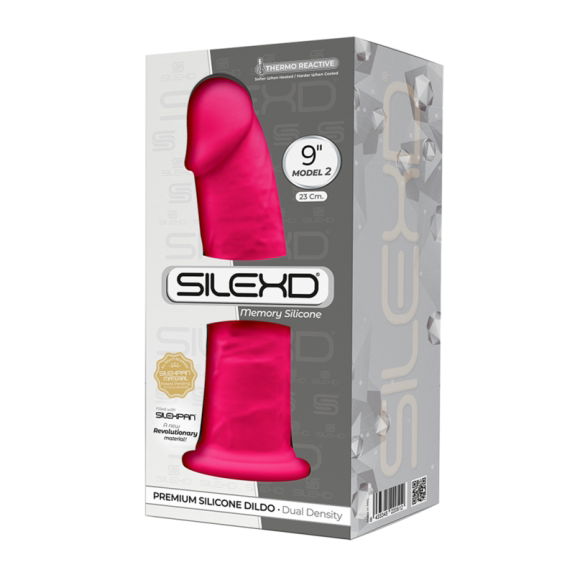 Realistische Dildo - Model 2 Silexpan Siliconen Fuchsia 