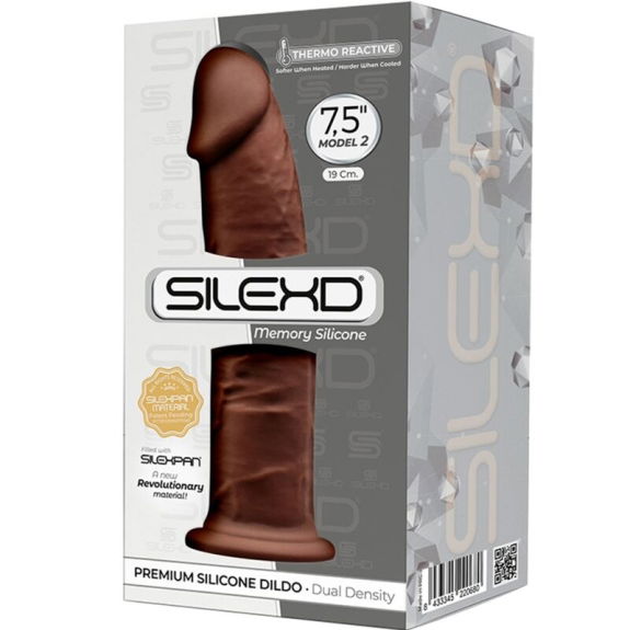 Realistische Penis Premium Silexpan Siliconen Bruin 19 c