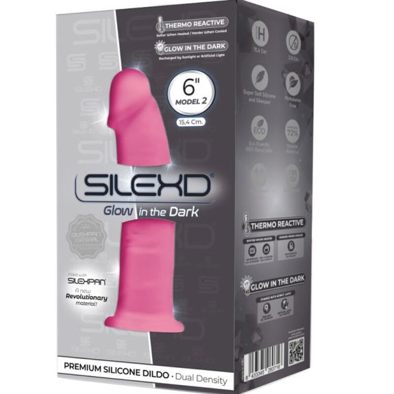 Model 2 Realistic Penis van Silexd in Fluoriserend Roze 
