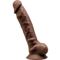 Silexd - Realistische Penis 23 cm Premium Silicone Bruin