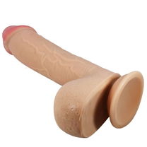Realistische Dildo met Schuivende Huid en Zuignap 23.4 c
