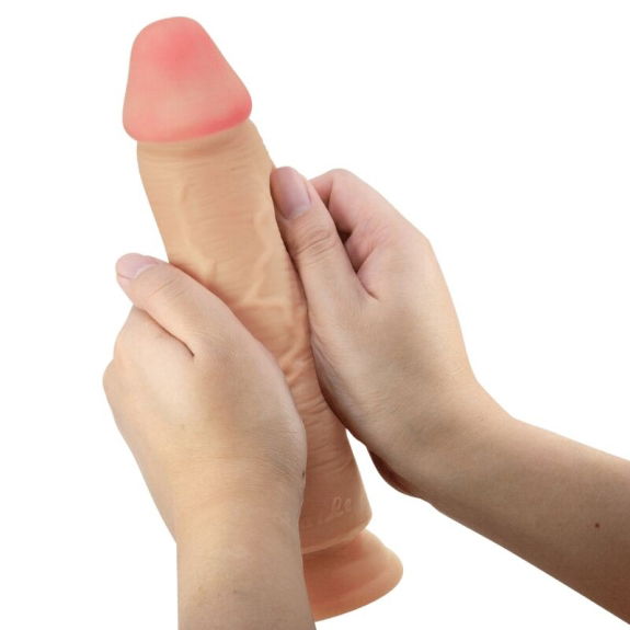 Realistische Dildo met Schuivende Huid en Zuignap 23.4 c