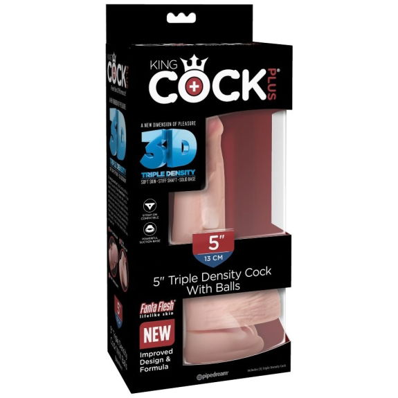 Koning Penis - Driedichtheid Dildo 13 cm met Testikels Koning Penis - Driedichtheid Dildo 13 cm met Testikels