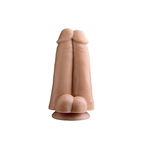 Dubbele dildo met zuignap