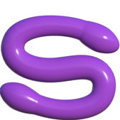 Classix - Flexibele Dubbele Dildo 43.7 cm Paars