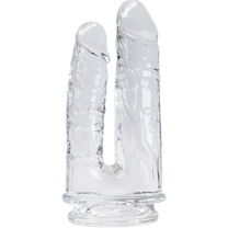 Imperium Realistische Dubbele Dildo Transparant 12/14 cm