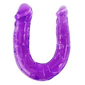 Baile anal - Dubbele Dildo in Lila Flexibele Jelly