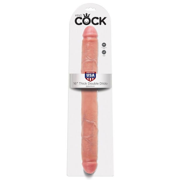 King cock - Dikke Dubbele Dildo Flesh 40,6 cm